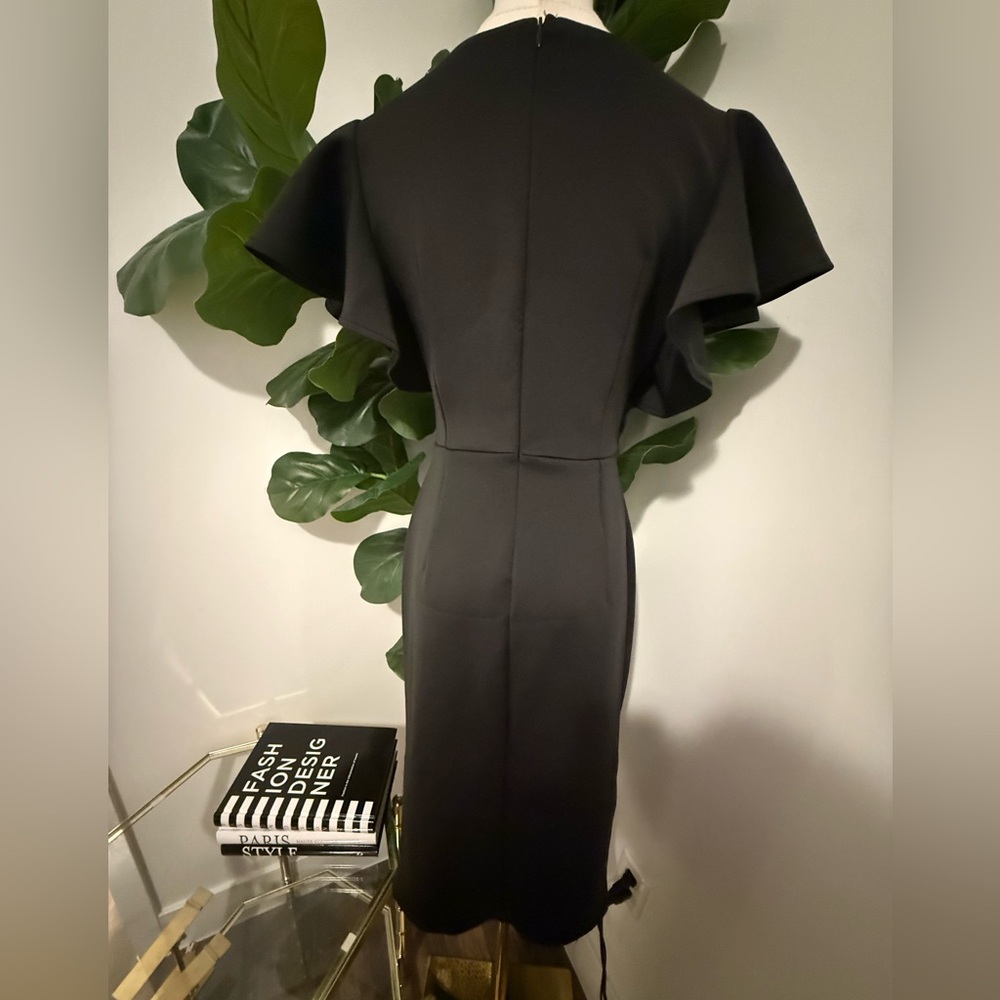 New black ruffle midi dress - Picture 12 of 12